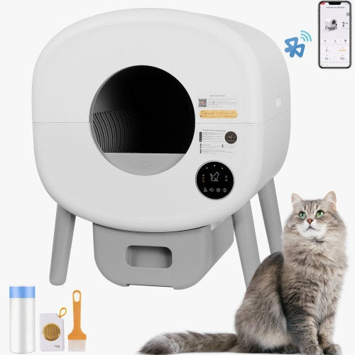 Fully Automatic Smart Cat Litter Box, Large Capacity Self-cleaning Cat