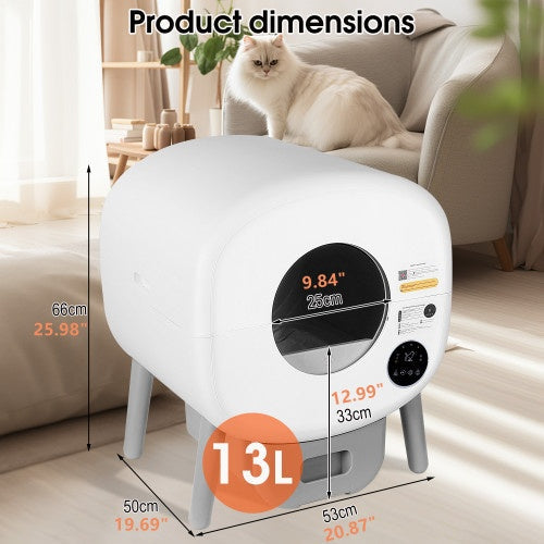 Fully Automatic Smart Cat Litter Box, Large Capacity Self-cleaning Cat