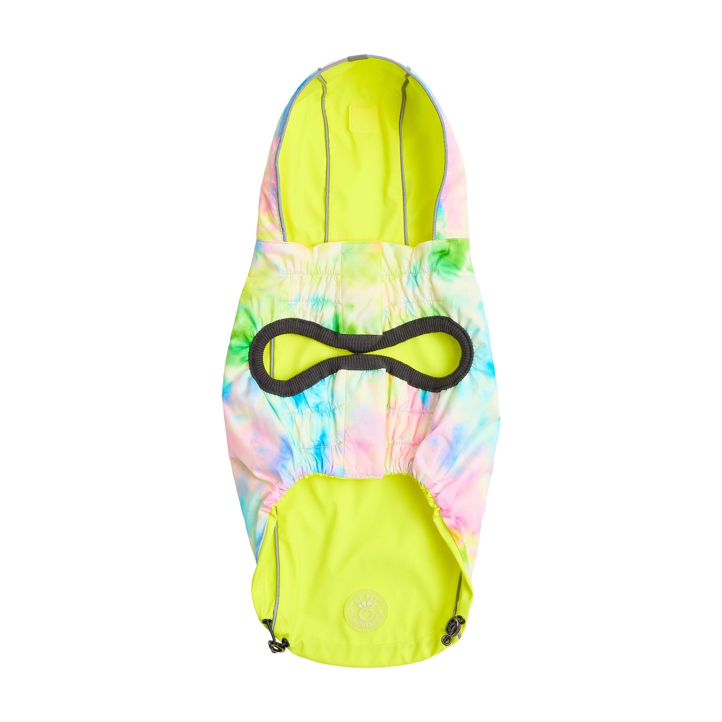 Reversible Raincoat - Neon Yellow with Tie Dye