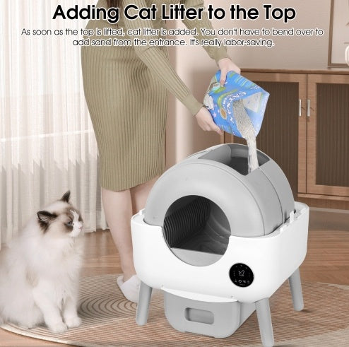 Self Cleaning Litter Box - 2.2lb-23lb Cat Can Use, 100L Automatic Cat